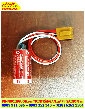 Maxell ER17/33 (Zắc nâu JAE), Pin nuôi nguồn Maxell ER17/33 Lithium Thionyl Chloride 3.6v 2/3A 1600mAh
